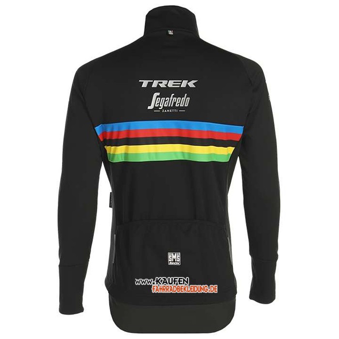 UCI Weltmeister Trek Segafredo Langarmtrikot 2020 und Lange Tragerhose Shwarz